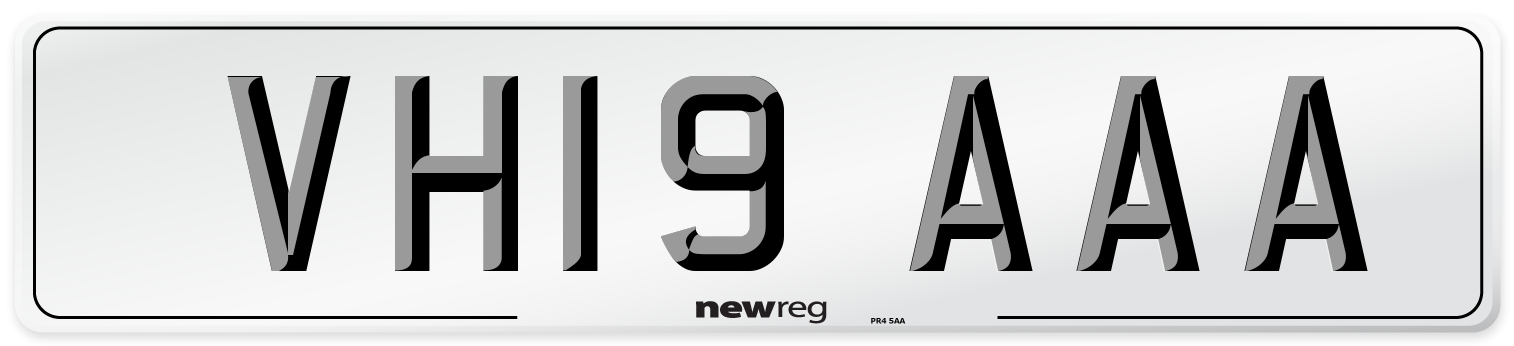 VH19 AAA Number Plate from New Reg